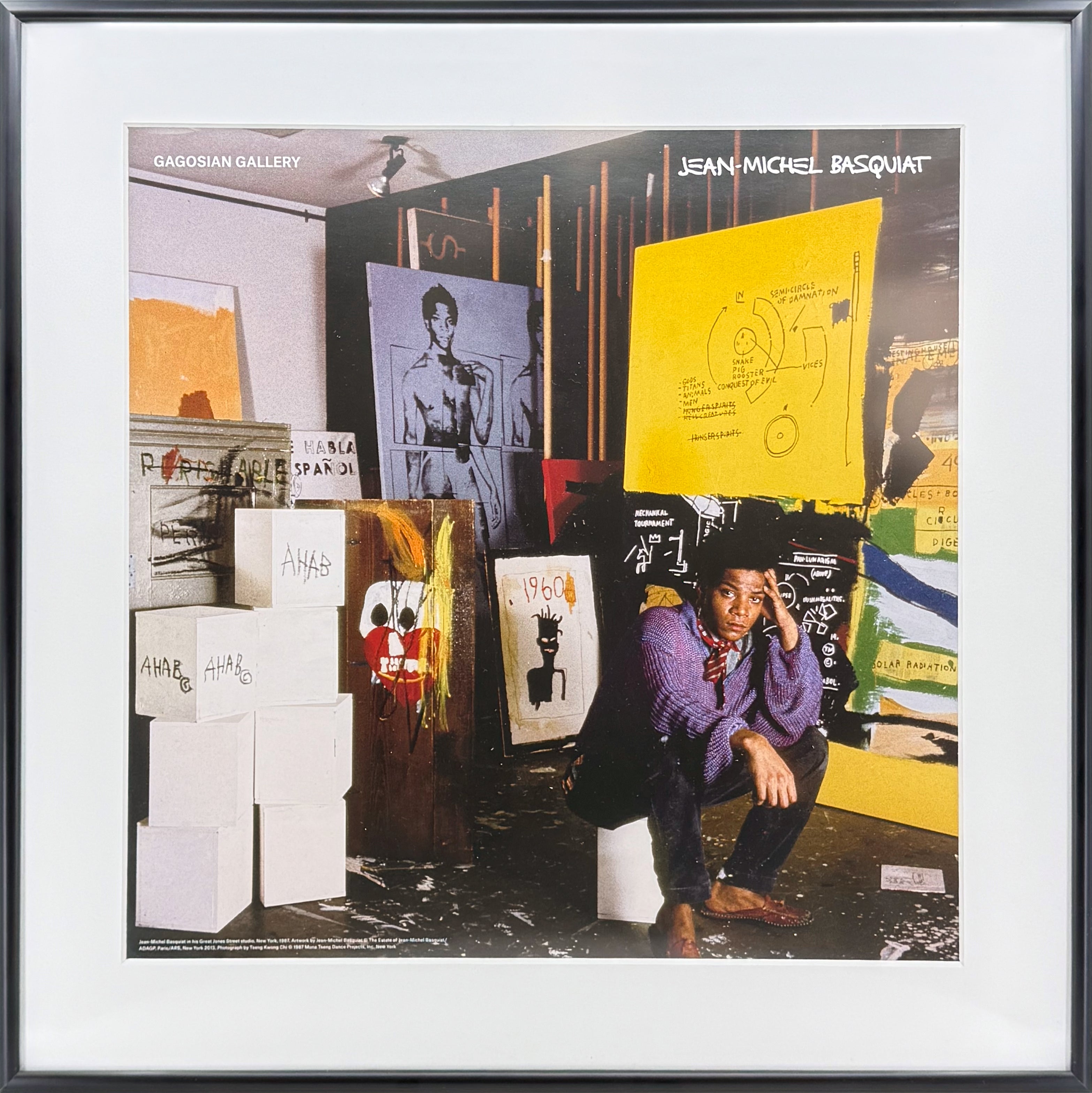 TSENG KWONG CHI Jean-Michel Basquiat in His Great Jones Studio