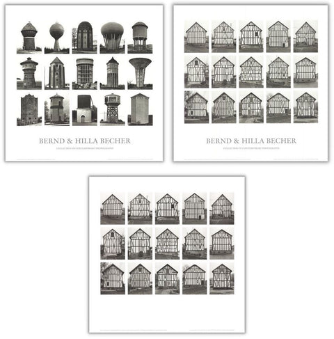 Bundle- 3 Assorted Bernhard and Hilla Becher Architectural Posters