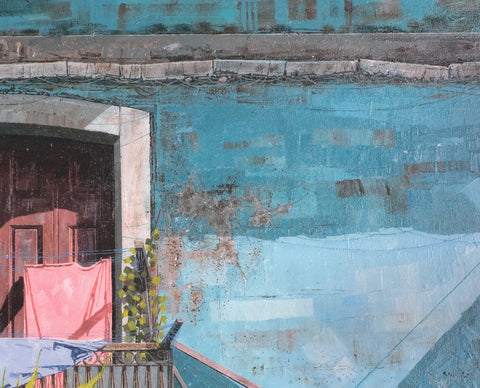 DWIGHT BAIRD Laundry on the Balcony, 2005 - Signed