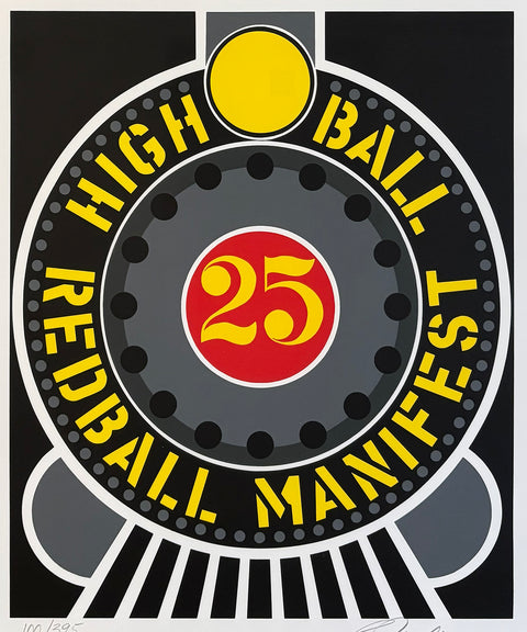 ROBERT INDIANA Highball on the Redball Manifest, 1997 - Signed