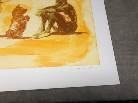 ERIC FISCHL Beach Scene with Poodle, 1997 - Signed