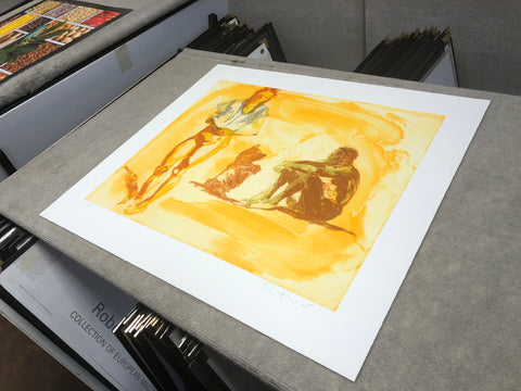 ERIC FISCHL Beach Scene with Poodle, 1997 - Signed