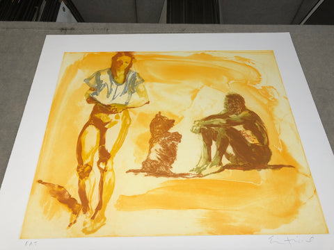 ERIC FISCHL Beach Scene with Poodle, 1997 - Signed