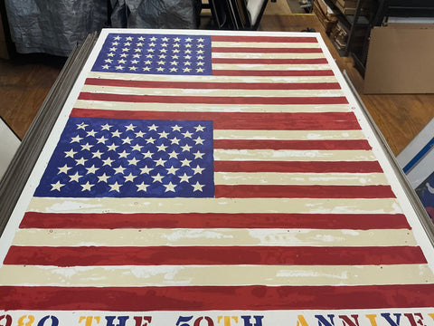 JASPER JOHNS The 50th Anniversary of the Whitney Museum of American Art (Double Flag), 1979