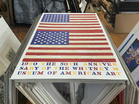 JASPER JOHNS The 50th Anniversary of the Whitney Museum of American Art (Double Flag), 1979