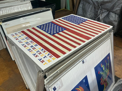 JASPER JOHNS The 50th Anniversary of the Whitney Museum of American Art (Double Flag), 1979