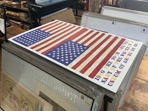 JASPER JOHNS The 50th Anniversary of the Whitney Museum of American Art (Double Flag), 1979