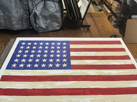 JASPER JOHNS The 50th Anniversary of the Whitney Museum of American Art (Double Flag), 1979