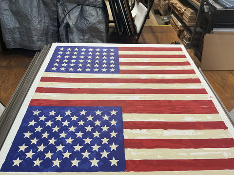 JASPER JOHNS The 50th Anniversary of the Whitney Museum of American Art (Double Flag), 1979