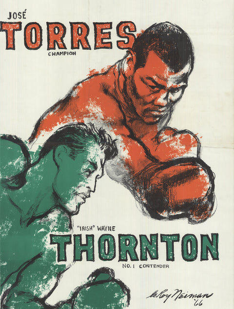 LEROY NEIMAN Jose Torres Vs. "Irish" Wayne Thornton, 1966