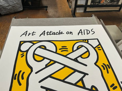 KEITH HARING Art Attack on AIDS, 1988