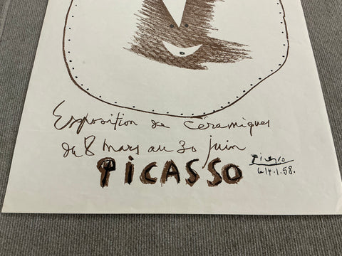 PABLO PICASSO Exposition de Ceramiques, 1958