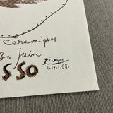 PABLO PICASSO Exposition de Ceramiques, 1958