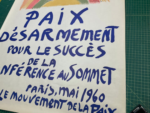 PABLO PICASSO Paix Disarmement-Peace, 1960