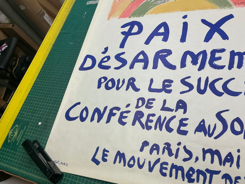 PABLO PICASSO Paix Disarmement-Peace, 1960