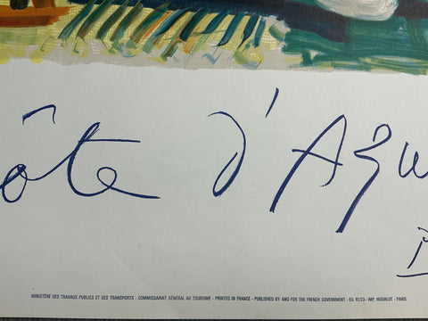 PABLO PICASSO Cote D'Azur, 1962