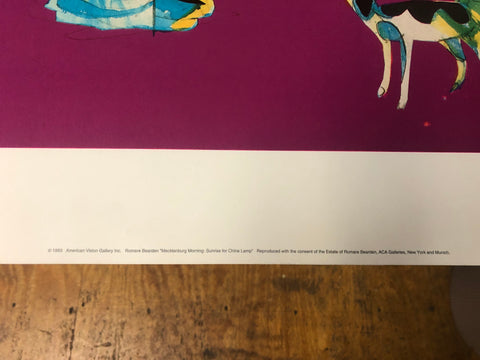 ROMARE BEARDEN Mecklenburg Morning: Sunrise for China Lamp, 1993