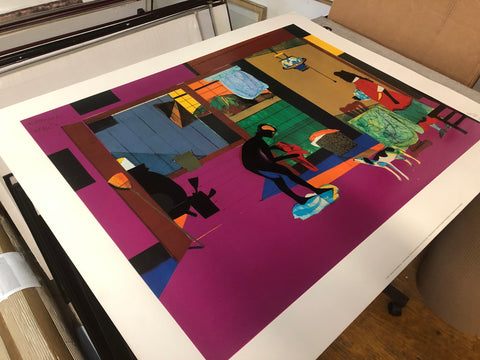 ROMARE BEARDEN Mecklenburg Morning: Sunrise for China Lamp, 1993