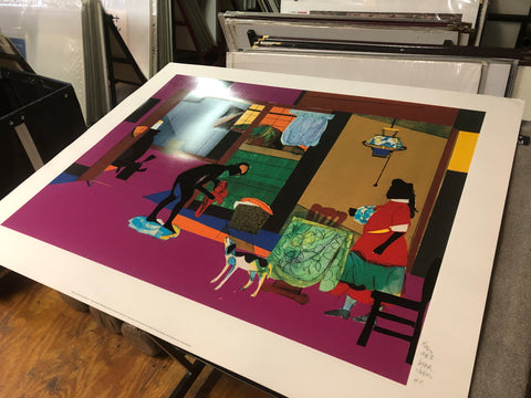 ROMARE BEARDEN Mecklenburg Morning: Sunrise for China Lamp, 1993