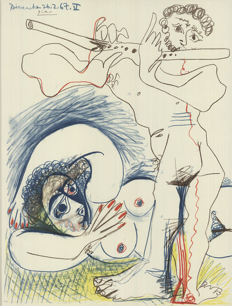 PABLO PICASSO The Flutiste, 1968