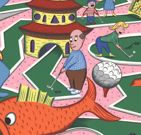 RODNEY GREENBLAT Mini golf Circus, 1988 - Signed