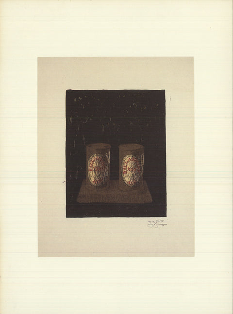 JASPER JOHNS Two Ale Cans, 1975