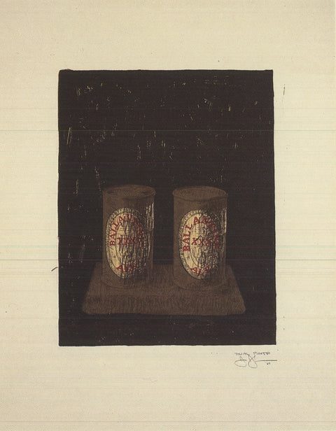 JASPER JOHNS Two Ale Cans, 1975