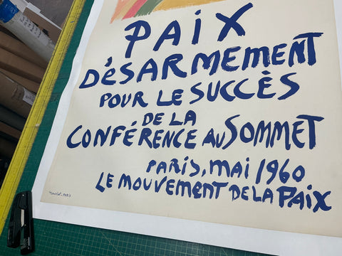 PABLO PICASSO Paix Disarmement-Peace, 1960