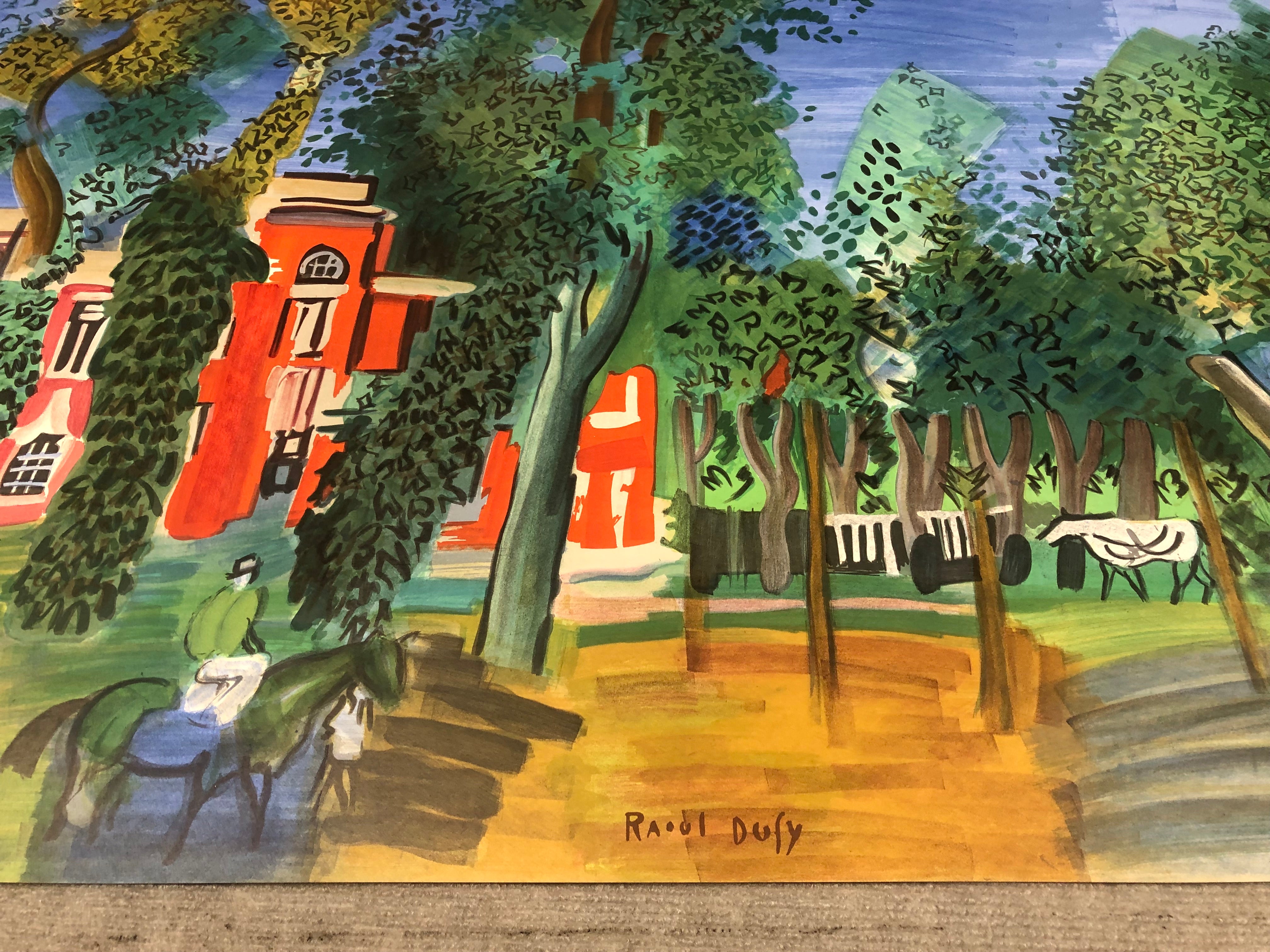 Raoul Dufy、PADDOCK A CHANTILLY、海外版超希少レゾネ RAOUL DUFY Paddock-Deauville, 1960 – ArtWise
