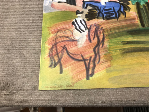 RAOUL DUFY Paddock-Deauville, 1960