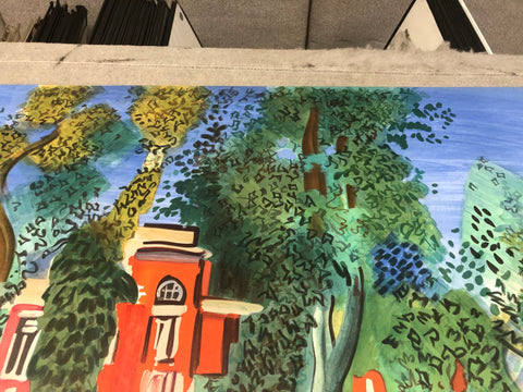 RAOUL DUFY Paddock-Deauville, 1960