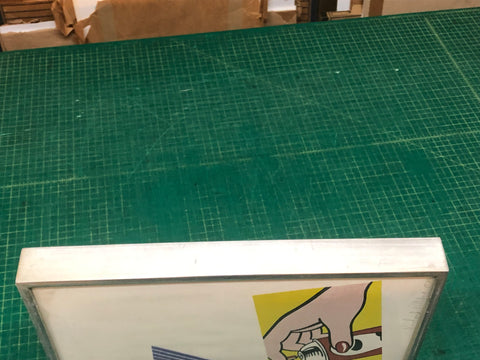 RICHARD PETTIBONE Appropriation print with Andy Warhol, Frank Stella, and Roy Lichtenstein, 1970 - Signed