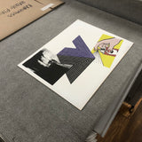 RICHARD PETTIBONE Appropriation print with Andy Warhol, Frank Stella, and Roy Lichtenstein, 1970 - Signed