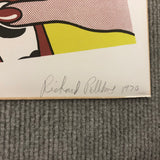 RICHARD PETTIBONE Appropriation print with Andy Warhol, Frank Stella, and Roy Lichtenstein, 1970 - Signed