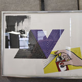 RICHARD PETTIBONE Appropriation print with Andy Warhol, Frank Stella, and Roy Lichtenstein, 1970 - Signed