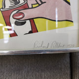 RICHARD PETTIBONE Appropriation print with Andy Warhol, Frank Stella, and Roy Lichtenstein, 1970 - Signed
