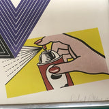RICHARD PETTIBONE Appropriation print with Andy Warhol, Frank Stella, and Roy Lichtenstein, 1970 - Signed