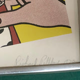 RICHARD PETTIBONE Appropriation print with Andy Warhol, Frank Stella, and Roy Lichtenstein, 1970 - Signed