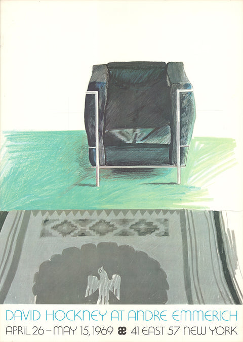 DAVID HOCKNEY Corbusier Chair and Rug (sm), 1981