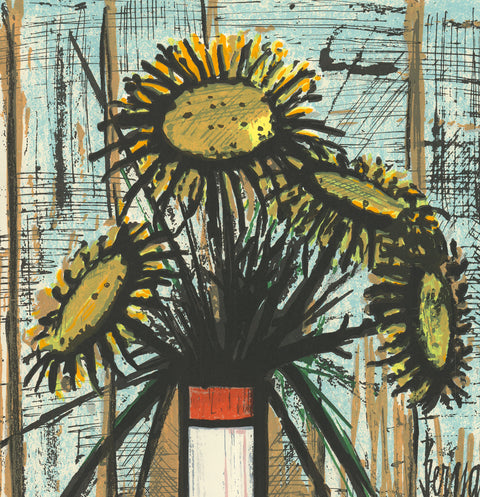 BERNARD BUFFET Sunflowers, 1975