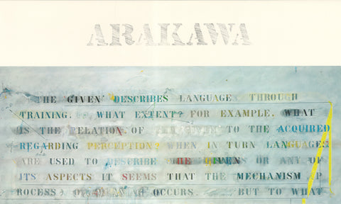 JASPER JOHNS Arakawa, 1973
