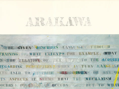 JASPER JOHNS Arakawa (Lg), 1973