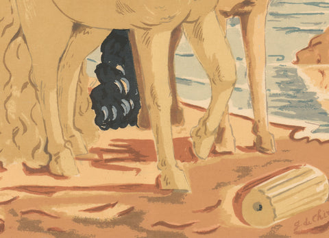 GIORGIO DE CHIRICO Horses on the Shore (sm), 1973