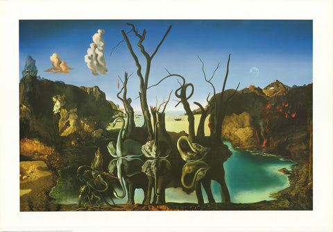 SALVADOR DALI Swans Reflecting Elephants, 1994