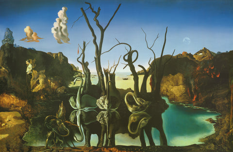 SALVADOR DALI Swans Reflecting Elephants, 1994