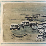 JOHNNY FRIEDLAENDER Landscape with Horses, 1959 - Signed