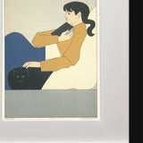 WILL BARNET Seated Woman with Cat, 1976