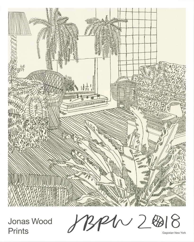 JONAS WOOD Prints, 8 Etchings Exhibition Poster, 2018, Signed
