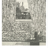 JONAS WOOD Prints 2, Pattern Couch Interior Exhibition Poster, 2023, Signed - Signed