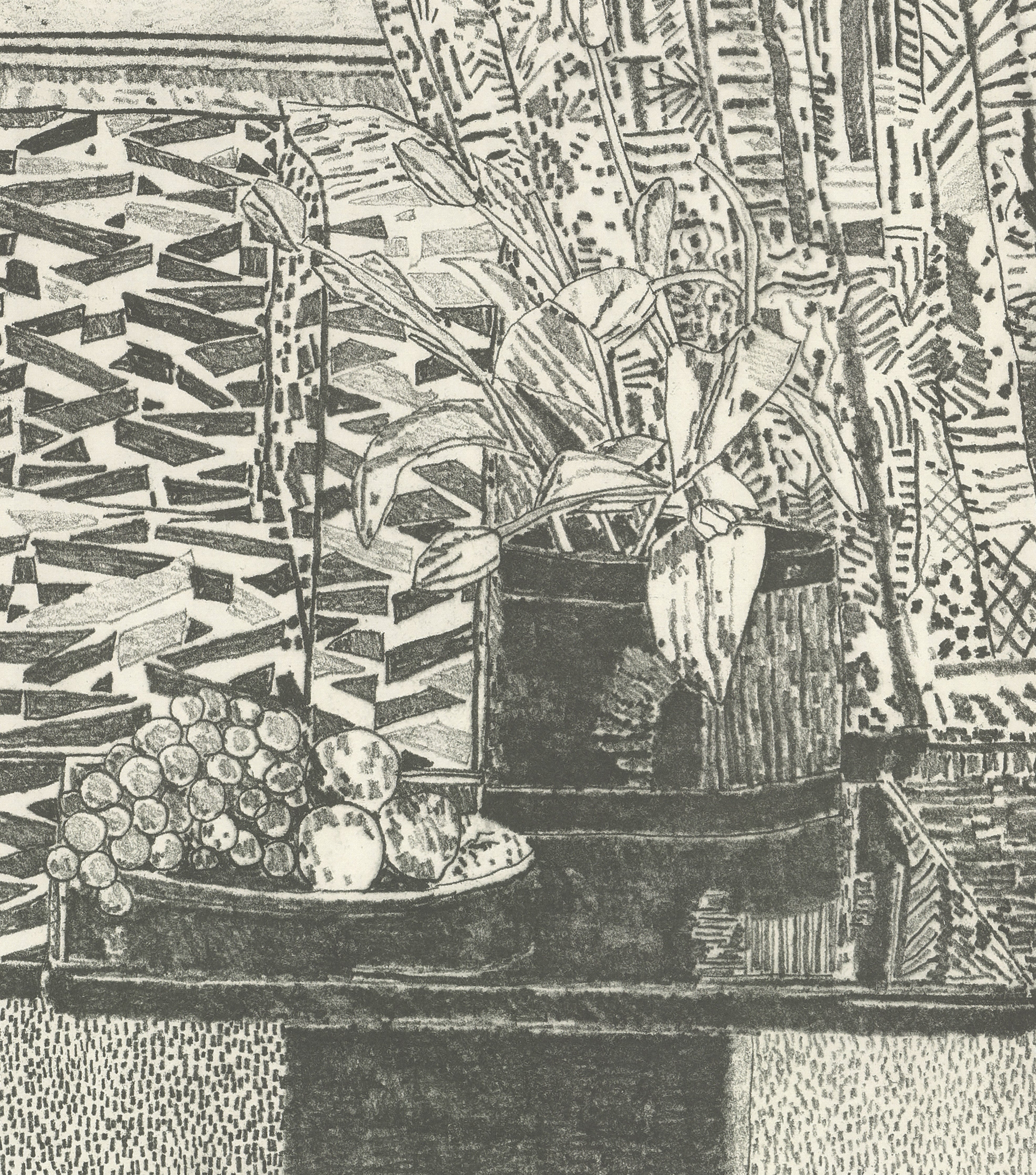 JONAS WOOD Prints 2, Pattern Couch Interior Exhibition Poster